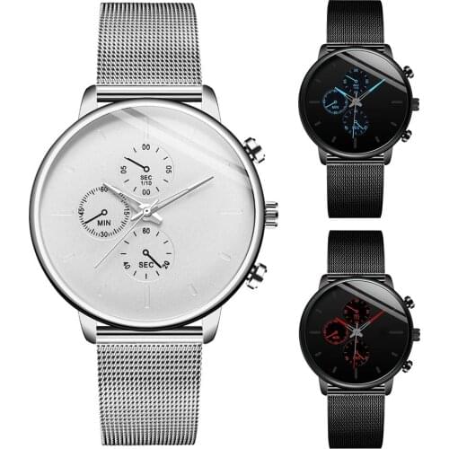 Men Round Dial Alloy Straps No Number Analog Quartz Wrist Watch Jewelry Gift No Numbers Durable Adjustable Strap Wrist Watch