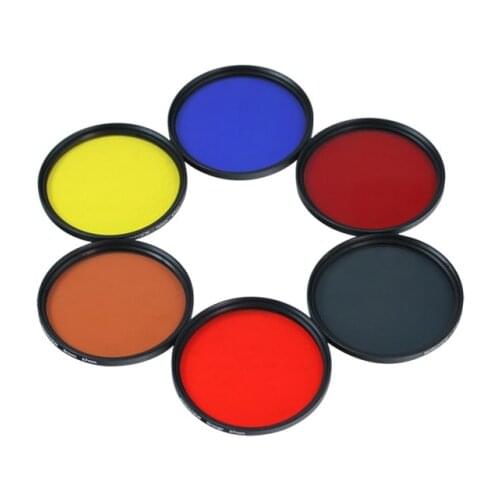 DSLR Camera Lens Color Filter 37 40.5 43 46 49 52 55 58 62 67 72 77 mm Red Orange for Panasonic Fujifilm Canon Sony nikon