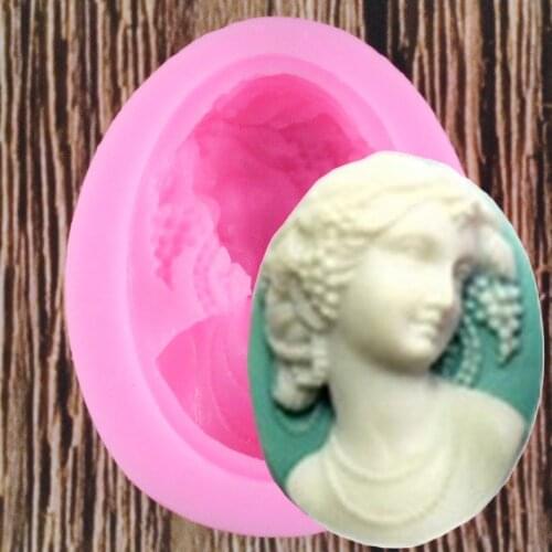DIY Womans Side Face Silicone Mold Fondant Molds Cake Decorating Tools Chocolate Mold Gumpaste Mould Polymer Clay Resin Molds