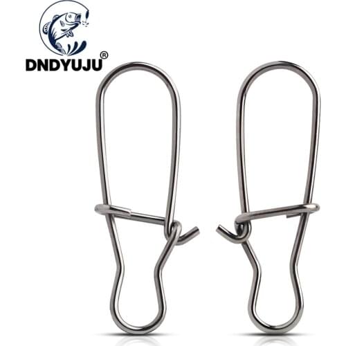 DNDYUJU 200/150pcs Fishing Snaps Fast lock Clips Stainless Steel Size 000-6 Safety Connector for Fishing Lures Hooks Accessories