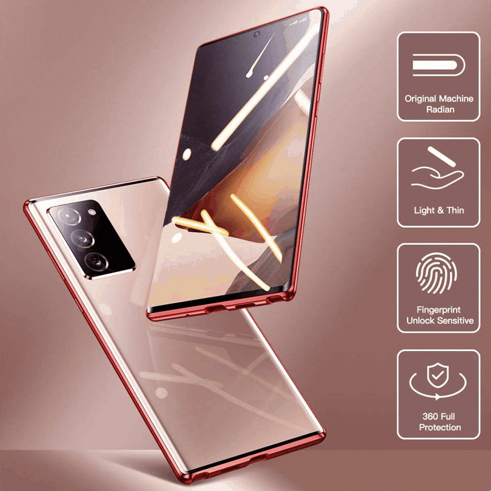 Double Sided Glass Magnetic Case For Samsung Galaxy S20 FE S10 S9 S8 Plus M31 M51 Note20 Ultra 10 Plus 9 8 Full Protection Cover