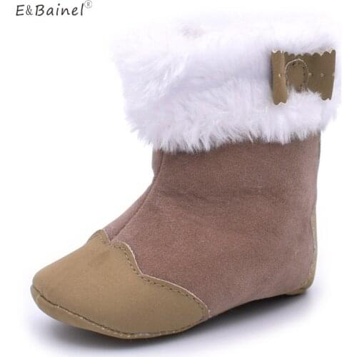 E&Bainel Winter Super Warm Newborn Baby Boys Girls First Walkers Shoes Infant Toddler Soft Rubber Soled Anti-slip Boots Booties