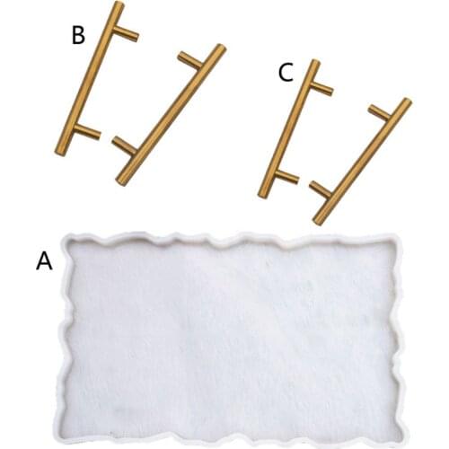 Big Rectangle Plate Resin Mold Oversized Fruit Disc Tray Resin Mold Transparent Flexible Silicone Molds Art Craft Tools 1XCA