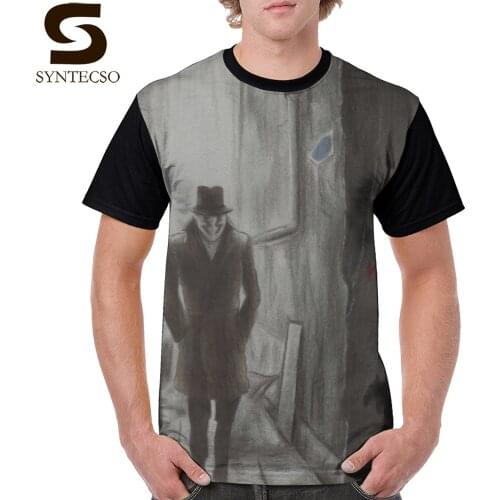 Rorschach T Shirt Who Watches The Watchers T-Shirt Men Polyester Graphic Tee Shirt 6xl Awesome Beach Graphic Short Sleeve Tshirt