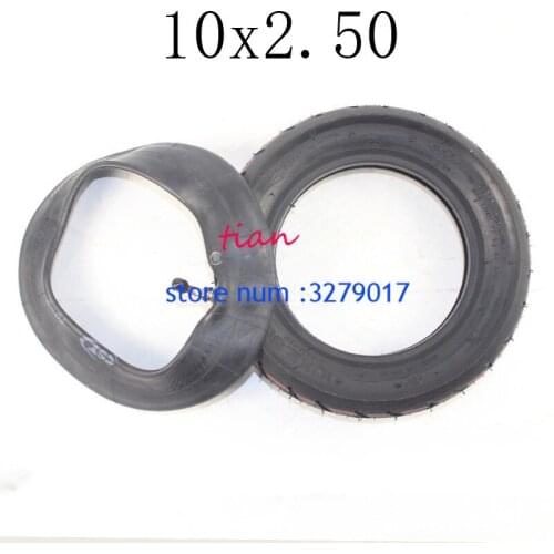 Good Quality 10 Inch Pneumatic 10x2.50 Tire Fits Electric Scooter Balance Drive Bicycle Tyre Inflatable Tyre and Inner Tube