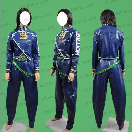 JoJos Bizarre Adventure Diamond is Unbreakable Okuyasu Nijimura Cosplay Costume Coat+Pants+Belt Custom-made