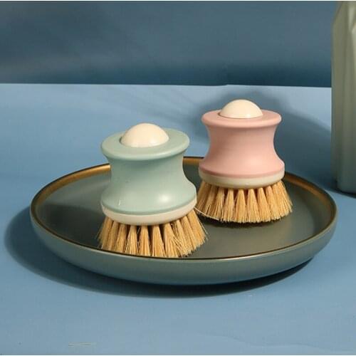 Round Head Household Pot Washing Brush Easy Remove Grease Kitchen Items Cleaning Tools Cleaning Supplies Kitchen Accessories