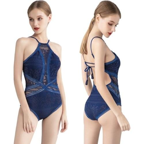 Lace split female swimsuit bikini sexy fashion slim hot spring swimsuit