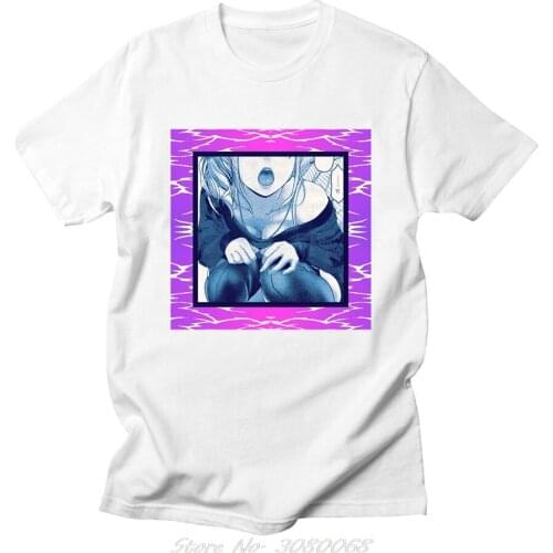 Ahegao T-shirt For Men Fashion Brand Cotton Casual Short Sleeves Hentai Printed T Shirt Male Tops Cool Tees Men Clothes