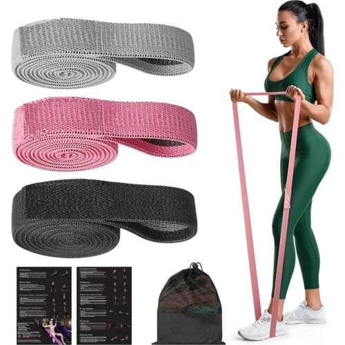 Fitness Long Resistance Bands Set Yoga Pull Up Booty Hip Workout Loop Elastic Band Gym Training Exercis Equipment for Home