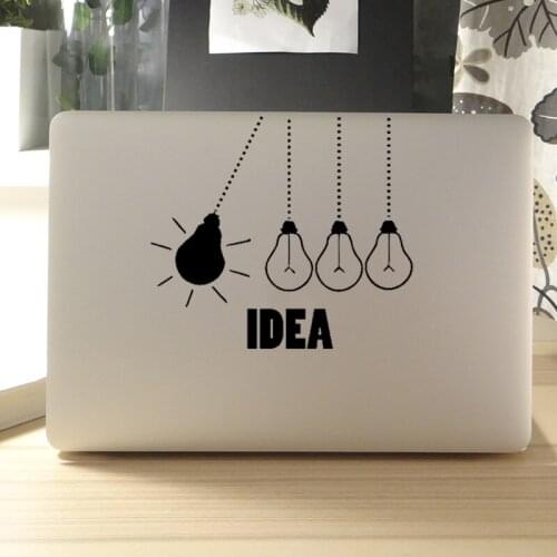 Idea Bulb Pendulum Laptop Sticker for 11 12 13 14 15 inch Macbook Decal Pro 16" Air Retina Mac Book Skin Vinyl Notebook Sticker
