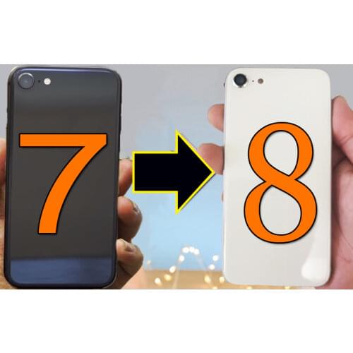 Original quality Glass Body Back housing For iPhone 7 like 8 Rear Battery Cover Case for iPhone 7p to 8p style Chassis