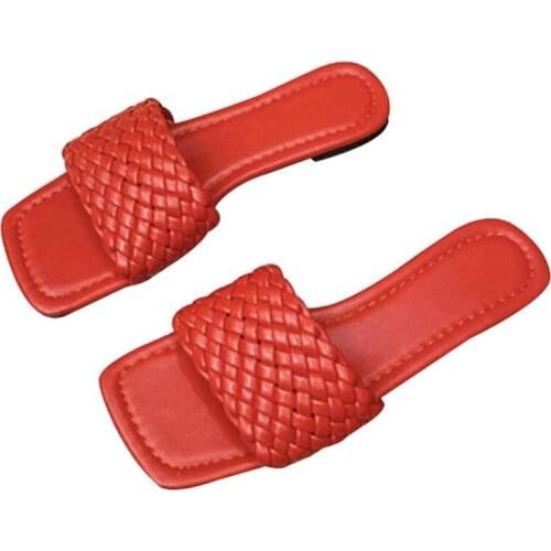 Women Open Toe Breathable Flat Slippers Anti-Slip Beach Outdoor Fashionable Square Head Sandals Casual Shoes For Female Girl