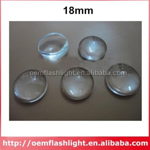 18mm LED Lamp Glass Lens - 1pc