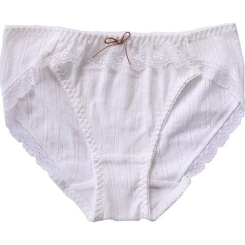 Women Cotton Panties Breathable Soft Underwear Brief Lovely Girls Underwear Panties Female Ladies Underpants AD079