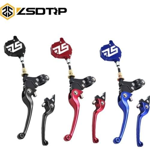 ZSDTRP 1set Motorcycle Easy Pull Clutch + Brake Clutch Levers Motorcycle Pull Cable System
