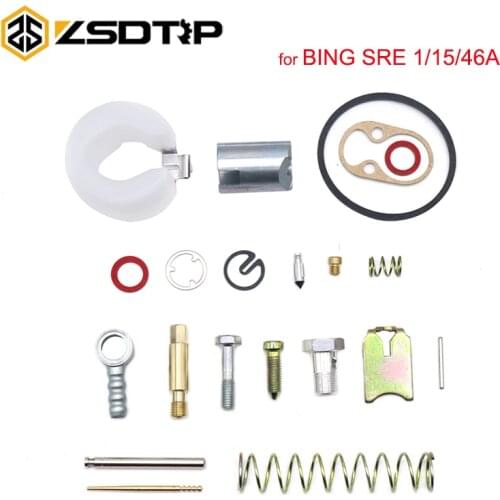 ZSDTRP Motorcycle Carburetor Repair Kits PUCH BING 15MM Carburetor repair gasket For BING SRE 1/15/46A