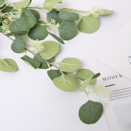 1pc Artificial Plants Green Fake Leaf Wedding Garden Decorations Garland Plant Vine Foliage Home Decor Indoor Office DIY Plants