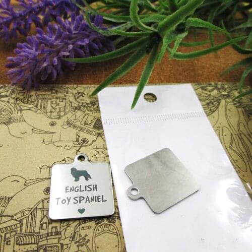 20pcs--"English Toy Spaniel"dog lover stainless steel charms more style for choosing DIY Charms pendants for necklace
