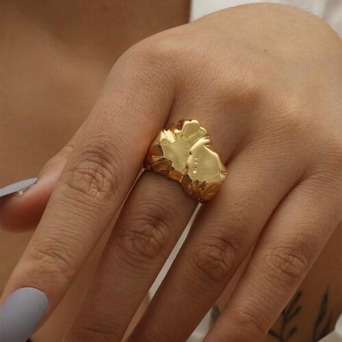 18kgp Fashion Adjustable Size Uniqe Ring For Women