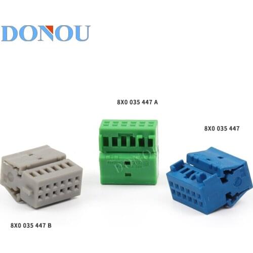 5pcs Suitable for Volkswagen Audi reversing image Bluetooth plug connector 8X0 035 444 With terminal 8X0 035 447