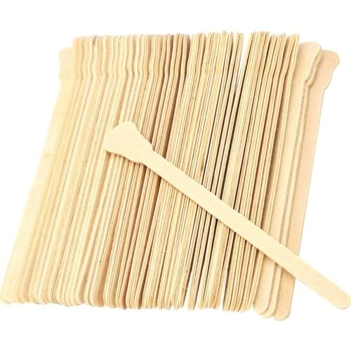 50pcs Disposable Wood Hair Remover Wax Beans Cosmetic Makeup Cream Mud Mask Spatula Applicator Stick