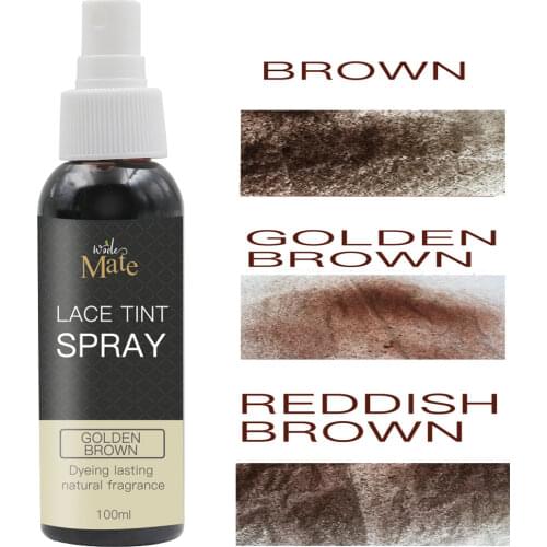 Private Label Lace Tint Spray For Wigs 100ML Brown Dye Natural Wigs For Different Skin Types