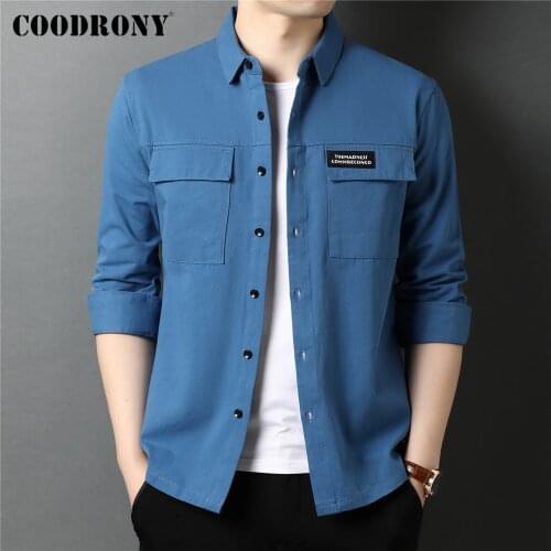COODRONY Men's Cotton Shirts