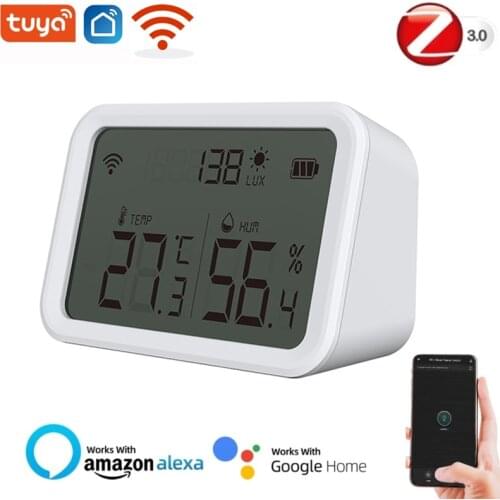 Tuya WIFI Temperature And Humidity Sensor Smart Home Indoor Intelligent Sensor Thermometer Humidity Meter Work With Alexa Google