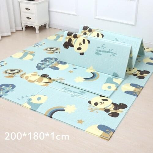 Double-sided Baby Play Mat 2*1.8*1cm Cartoon Nursery Rug Carpet Children Mat Playmat XPE Foam Climbing Pad Game Gym