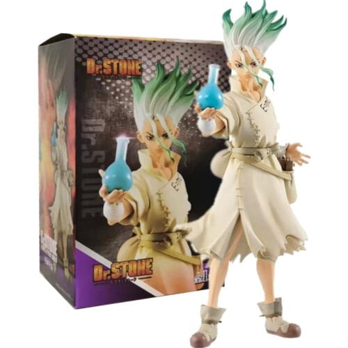 Dr.STONE 10cm anime figure 1262# Ishigami Senkuu from STONE WORLD Kingdom of Science Senkuu PVC action figure toys models