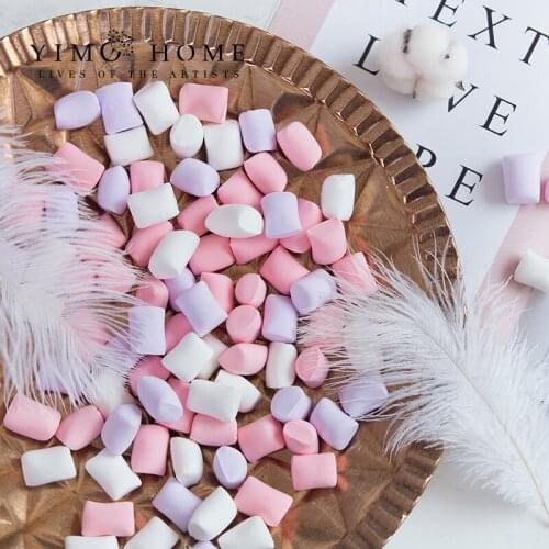 30pcs Artificial Decoration marshmallow spun sugar fake dessert model clay baby photography props dessert table decoration