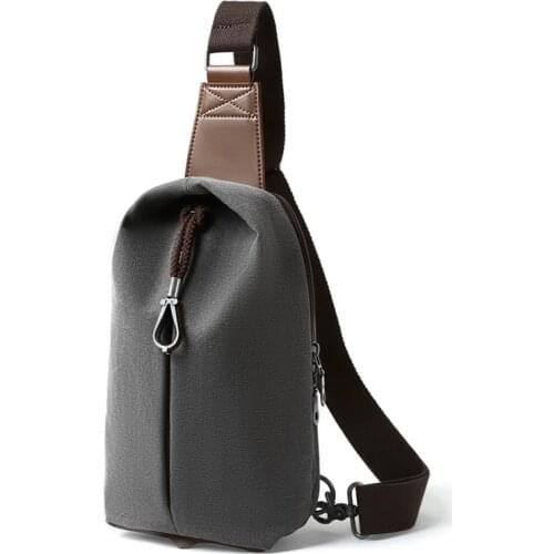 Chest Bag For Men New Multifunction Crossbody Anti-theft Shoulder Messenger Bag Retro Casual Business Polyester PU Fashion Packs