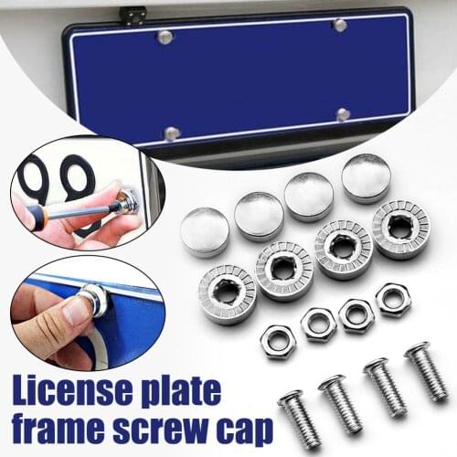 New Anti-theft License Plate Screws Anti-rust Zinc Alloy Bolts Frame Screws M6 Fasteners Hardware Accessorie With Bolts And Nuts