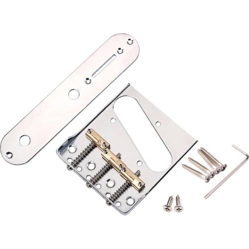 Guitar Bridge Half Side Saddle Bridge Fixed Bridge Replacement Parts, Chrome