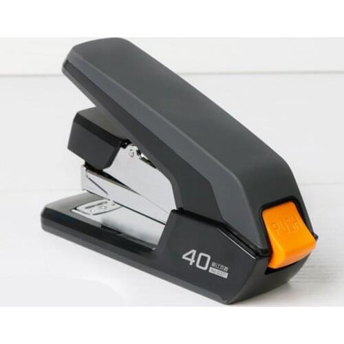 Manual Office Stapler Metal Standard Stapler with Push Button, 40 Sheet Capacity, Effort Saving Binding Stapler, 12# Staple