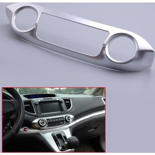 Silver Center Console Switch Button Cover Bezel Trim Moulding ABS Fit for Honda CRV 2.0L 2.4L 2012 2013 2014 2015 2016