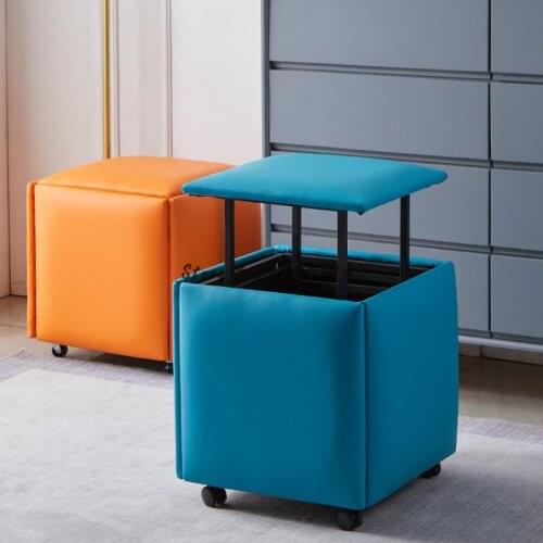 Net red Rubiks cube stool household tea table living room storage stool sofa low stool can be stacked combined small stool mult