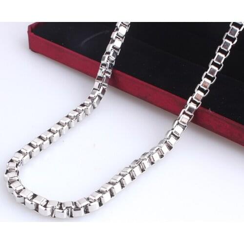Width 8mm length 60cm Domineering thick Box chains 316L Stainless steel Necklace for men women jewelry wholesale