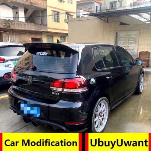For Volkswage Golf 6 MK6 2010-2013 Spoiler High Quality UNAPAINTED/CARBON FIBER Car Tail Wing Decoration Rear Trunk Spoiler