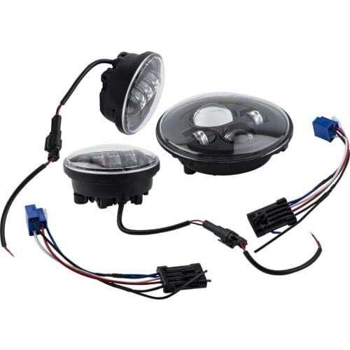 7" Motorcycle LED Projector Headlight 4.5" Passing Lights for Touring