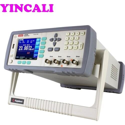Precision Micro Ohm Meter Tester AT515 Digital DC Resistance Meter Measures Range 0.1uohm~1Gohm Display Max 1,200,000 Readings