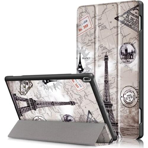 Ultra Thin Magnet Smart Sleep Protective Cover Print Folio Stand PU Leather Case For Lenovo TAB 4 10 TB-X304F TB-X304N Tablet
