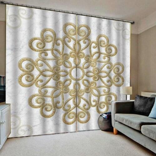 European Style Blackout Curtains For Living Room Luxury Home Decor window curtains