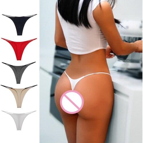 Women Sexy G-string Panties Female Eortic Underpants Thong Hot Temptation Underwear Low Waist Cotton Briefs Sex Solid Color Pant