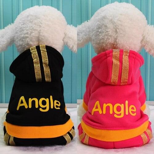 Angel Print Pet Winter Dog Clothes Jumpsuit Warm Dog Coat Chihuahua Puppy Clothes Outfit Dog Warm Hoodies Dog Winter Clothing