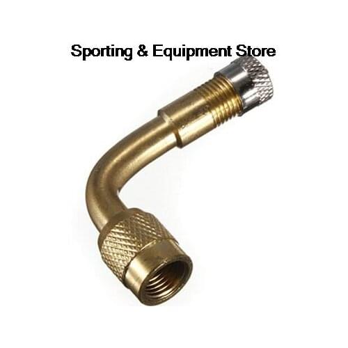 1Pc 90 Degree Extension Tube Universal Metal Bicycle Car Motorcycle Tire Brass Valve Extension Rod Inflatable Nozzle Extension