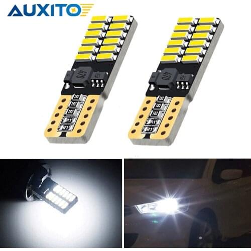 2Pcs T10 Led Bulb 12v W5W 194 168 2825 LED Lamp Car Front Position Parking Lights No Error For Opel Astra j Vectra Zafira Corsa