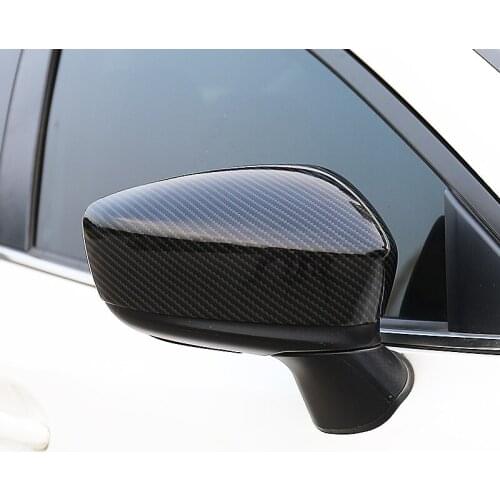2pcs for Mazda 3 Axela 2017 carbon fibre Rearview mirror cover Reverse mirror decorate cover sticker