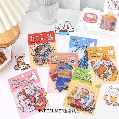 20sets/lot Kawaii Stationery Stickers cute cartoon Diary Planner Decorative Mobile Sticker Scrapbooking DIY Craft Sticker